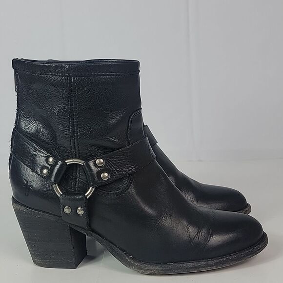 Frye Tabitha Harness Leather Women's Ankle Boots - Picture 3 of 14